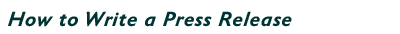 Product News Network How to Write a Press Release